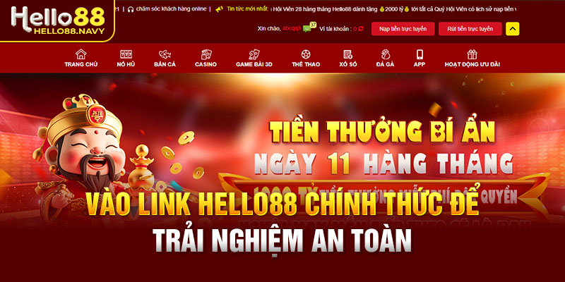 Vào link Hello88 chính thức để trải nghiệm an toàn